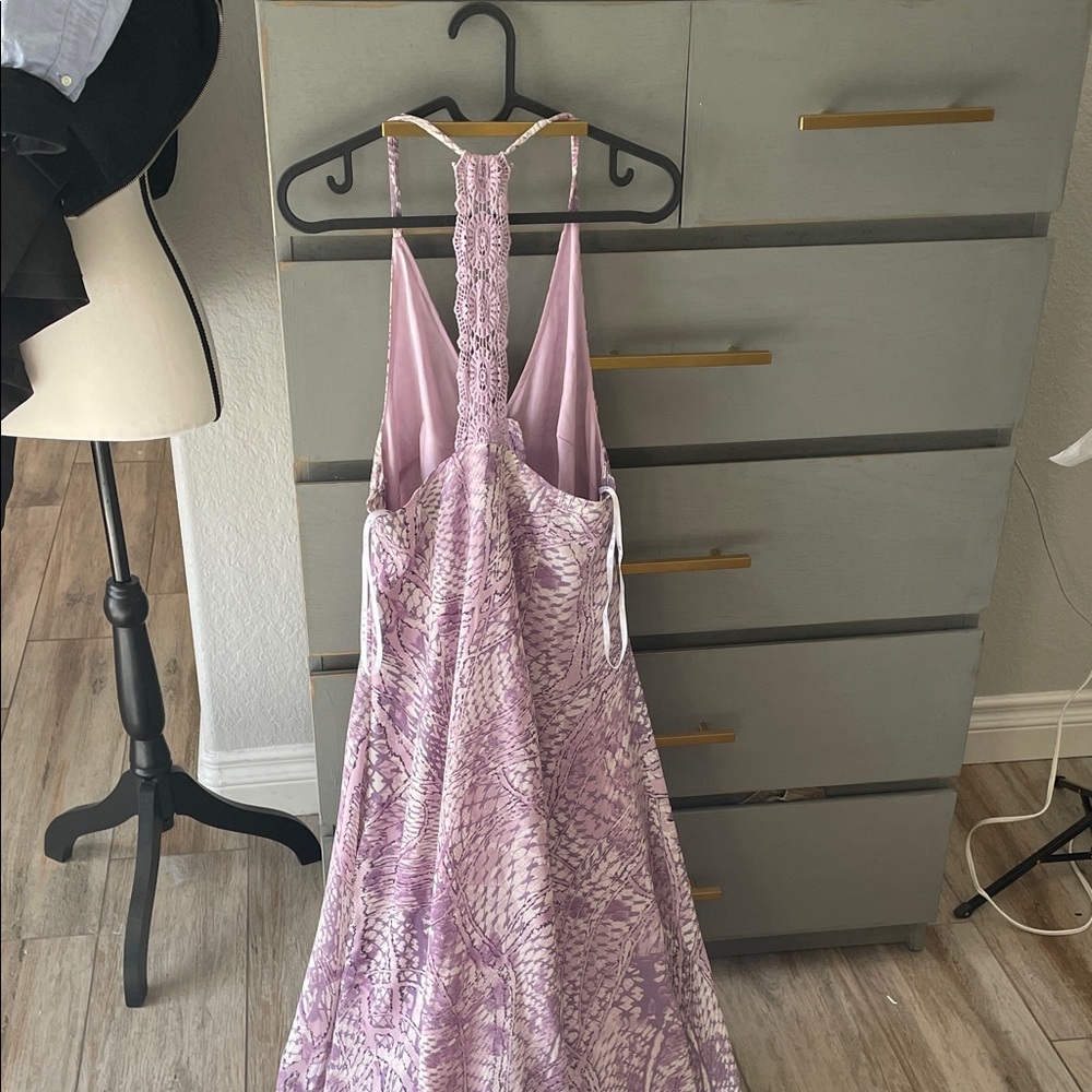 Lavender Patterned Maxi Dress - image 3